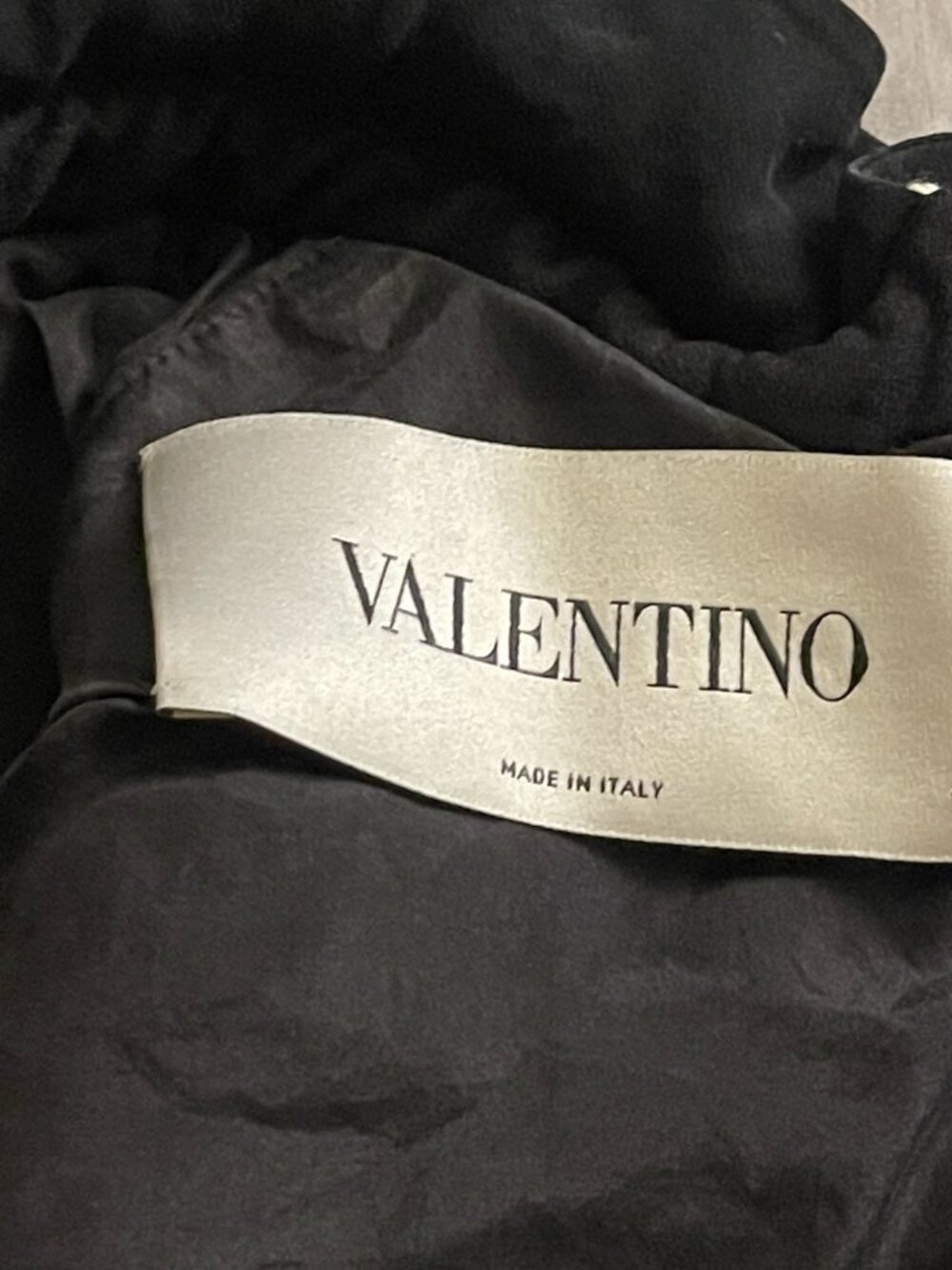 Valentino Black Fit & Flare Midi Dress Cream Collar Romantic XS/S - Picture 5 of 5